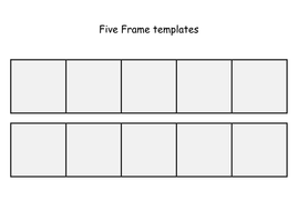 Addition and Subtraction Sums within 5, Five Frame template, large 2 ...