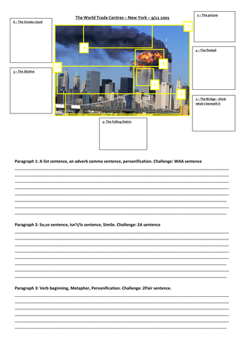 Descriptive Writing task/scaffold