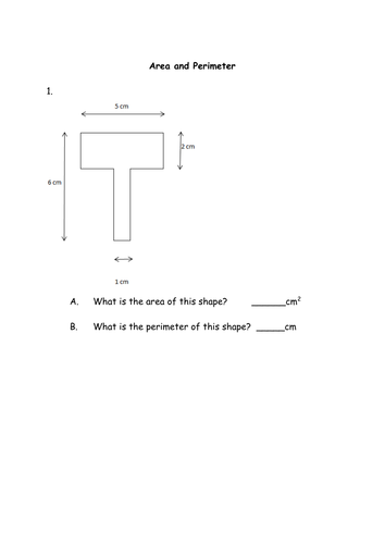 Years 5/6/7/8: Area and Perimeter of Rectilinear Shapes