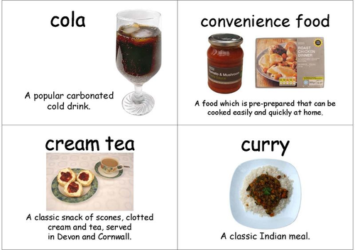 Food wordwall 12 meals and drinks teaching resources