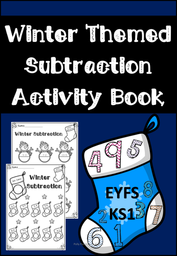 Winter Themed Subtraction Activity Book for EYFS/KS1
