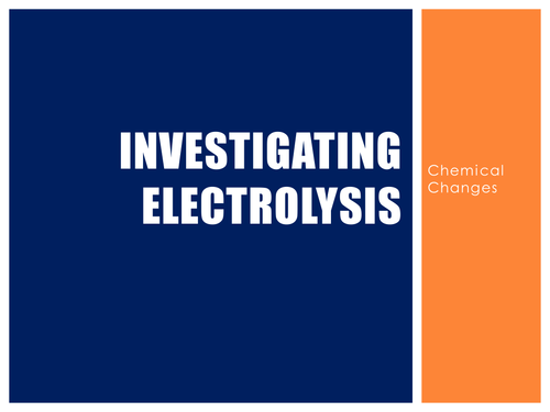 AQA Electrolysis Required Practical