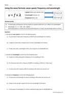 GCSE physics: wave speed equation practice (wavespeed ...