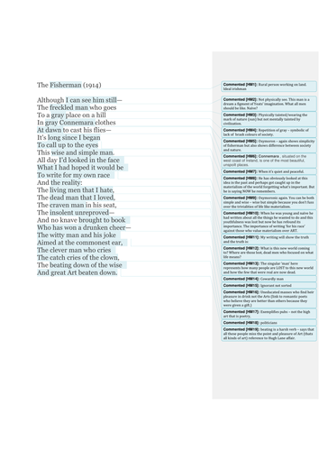 Yeats - The Fisherman - close analysis