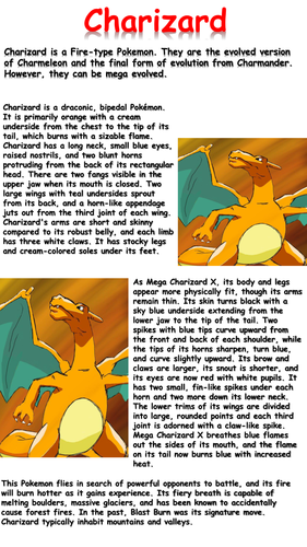 Charizard Reading Comprehension