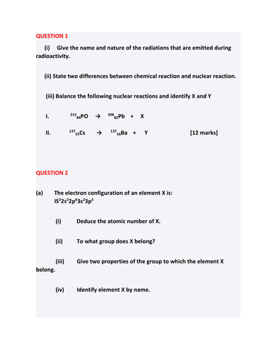 ks4 chemistry revision with answers teaching resources