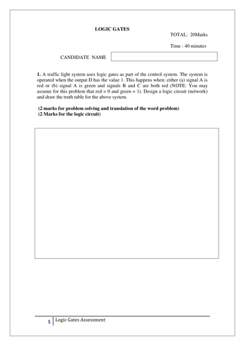 LOGIC GATE ASSESSMENT