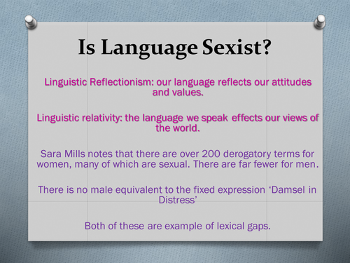 Sexist Language Teaching Resources
