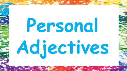 Personal Adjectives