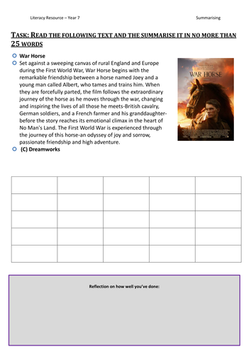 6 Weeks of Literacy - Where/Wear - There/Their - Skimming - Scanning - Summarising - Paragraphs