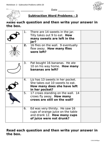 Addition and Subtraction One-Step Word Problems, Presentation ...