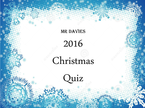 2016 Christmas Qwizdom Quiz - With picture round worksheet | Teaching Resources