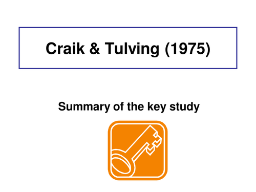 craik and tulving