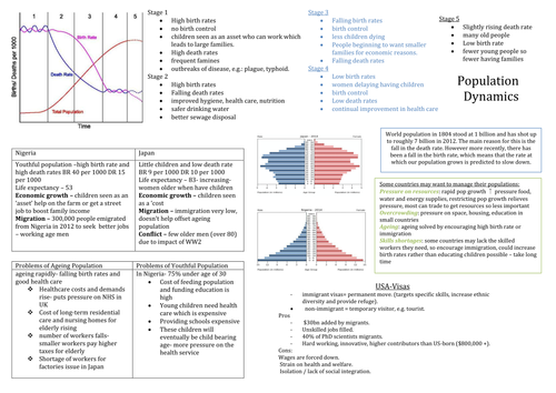 Population Dynamics- Geography GCSE