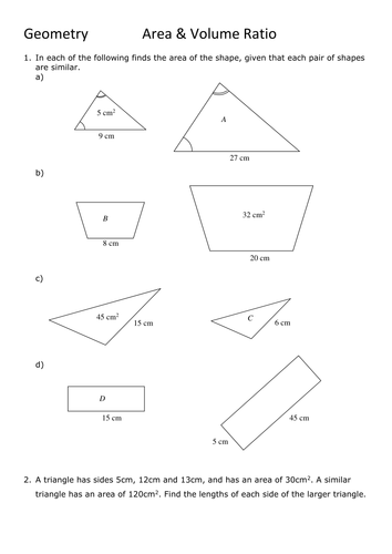 GCSE Maths : Area & Volume Ratio