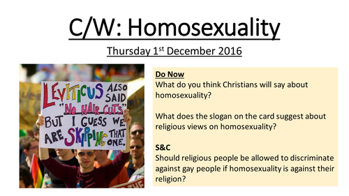 Christian And Muslim Views On Homosexuality Teaching Resources