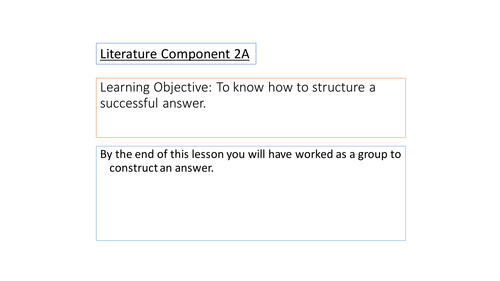 Revision Lesson - Lord of The Flies - Literature Component 2A