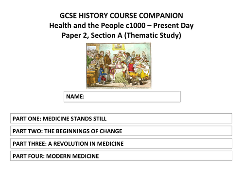 Aqa 9 1 Gcse History Health And The People Part One Teaching Resources