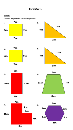 Calculating Perimeter Worksheet (Year 6)