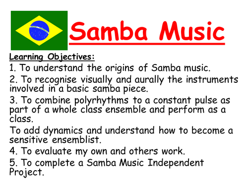 samba music homework