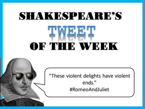 TWITTER - SHAKESPEARE'S TWEET OF THE WEEK - DISPLAY