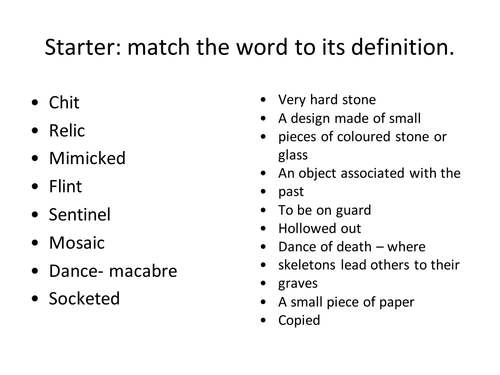 Mametz Wood - Owen Shears - GCSE ENGLISH LITERATURE 1-9