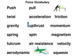 forces vocabulary ks2 words force word science matching resource adaptable activity year worksheet