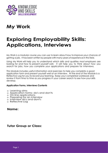 My Work - Exploring Employability: Applications and Interviews