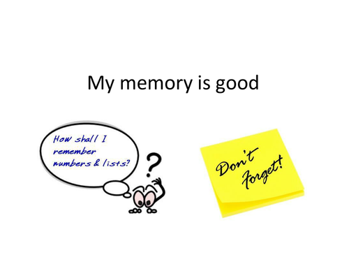 Learning to Learn: my memory is good