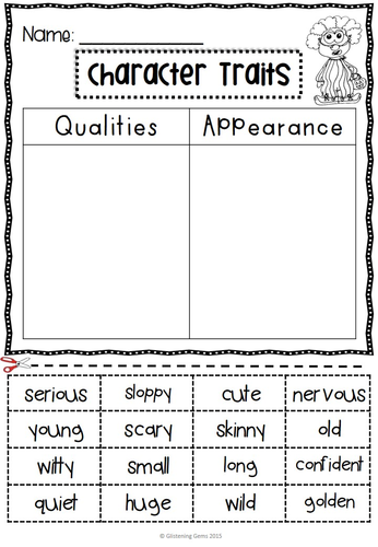 Character Traits Sorting Teaching Resources