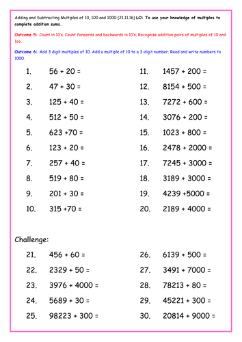 Year 2 - Place Value and Multiples | Teaching Resources