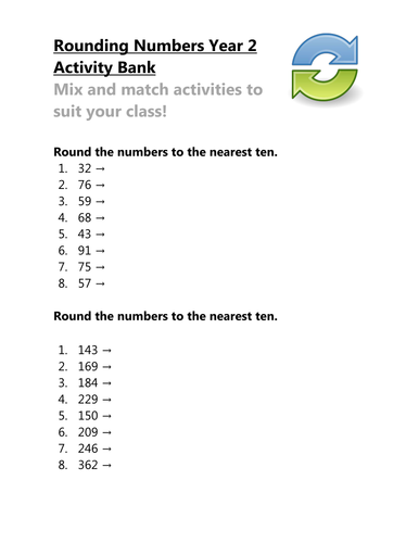 Mathematic Year 2-Round Off Numbers online exercise for