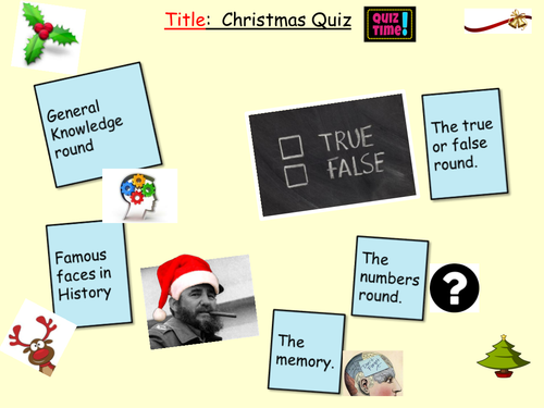 Key Stage 4 Christams History Quiz