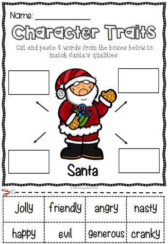 Character Traits Christmas Theme Teaching Resources