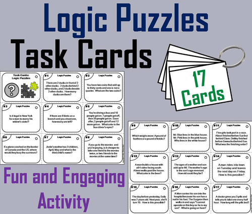 Logic Puzzles Task Cards