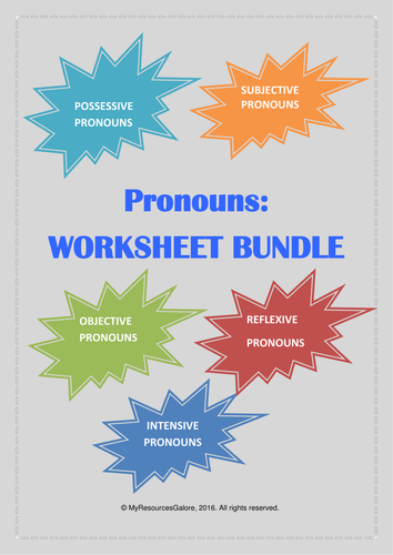 Pronouns: Worksheets