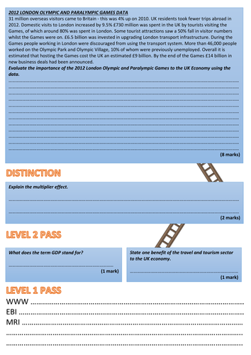 L2 BTEC Travel Unit 1 (Exam) - Importance of Travel and Tourism to the ...