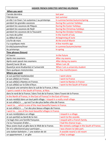 Holidays french picture