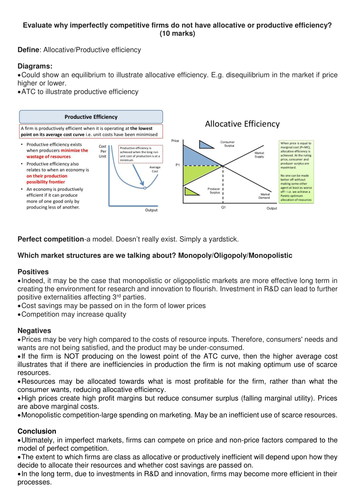 Evaluating Efficiency: Imperfect Markets