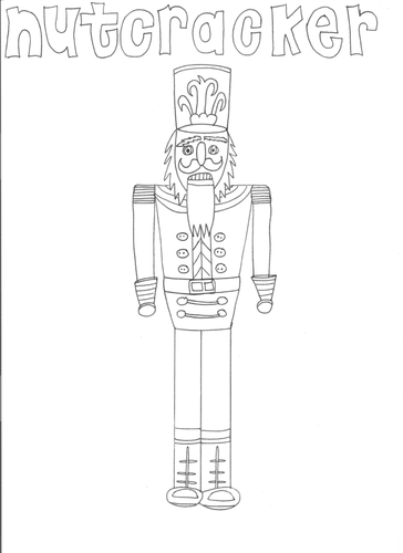 Nutcracker Colouring Page, Christmas