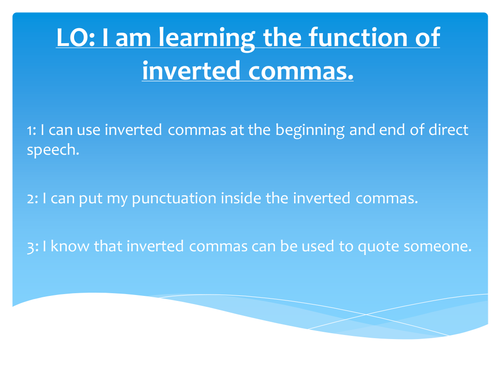 SPAG - INVERTED COMMAS