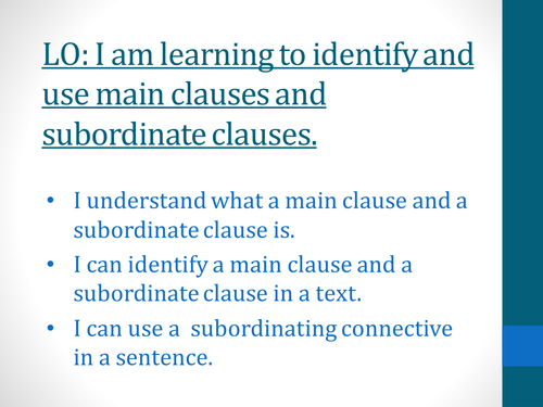 SUBORDINATING CONJUNCTIONS