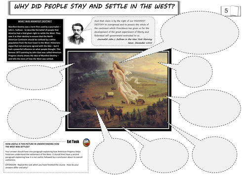 Manifest destiny worksheet