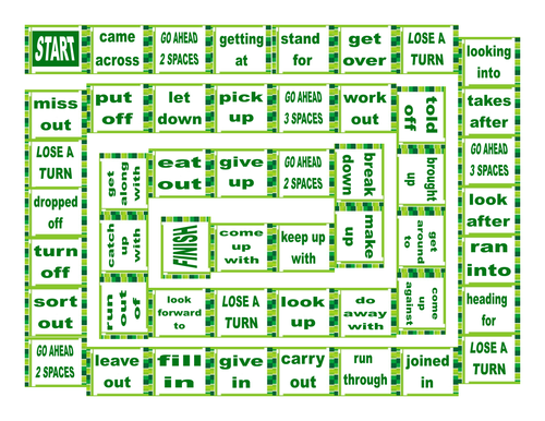 Phrasal Verbs Board Game 1 Teaching Resources