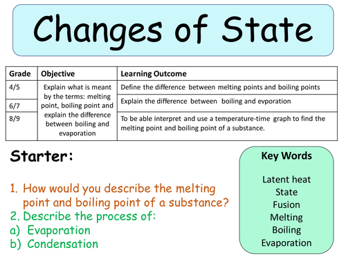 NEW AQA Trilogy GCSE Physics (2016) - Changes of state