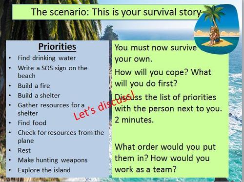 The Island Survival Diary Lesson Teaching Resources 