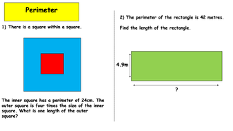 perimeter problem solving year 6