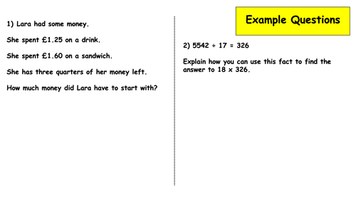 year 6 maths problems teaching resources