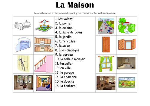 La Maison - Picture Match | Teaching Resources