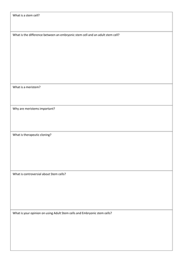 Worksheets created for Cell Biology and Organisation topics. | Teaching ...